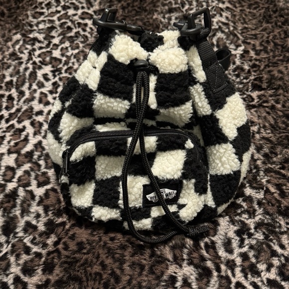 Vans Handbags - Vans Black & White Checker Sherpa Crossbody